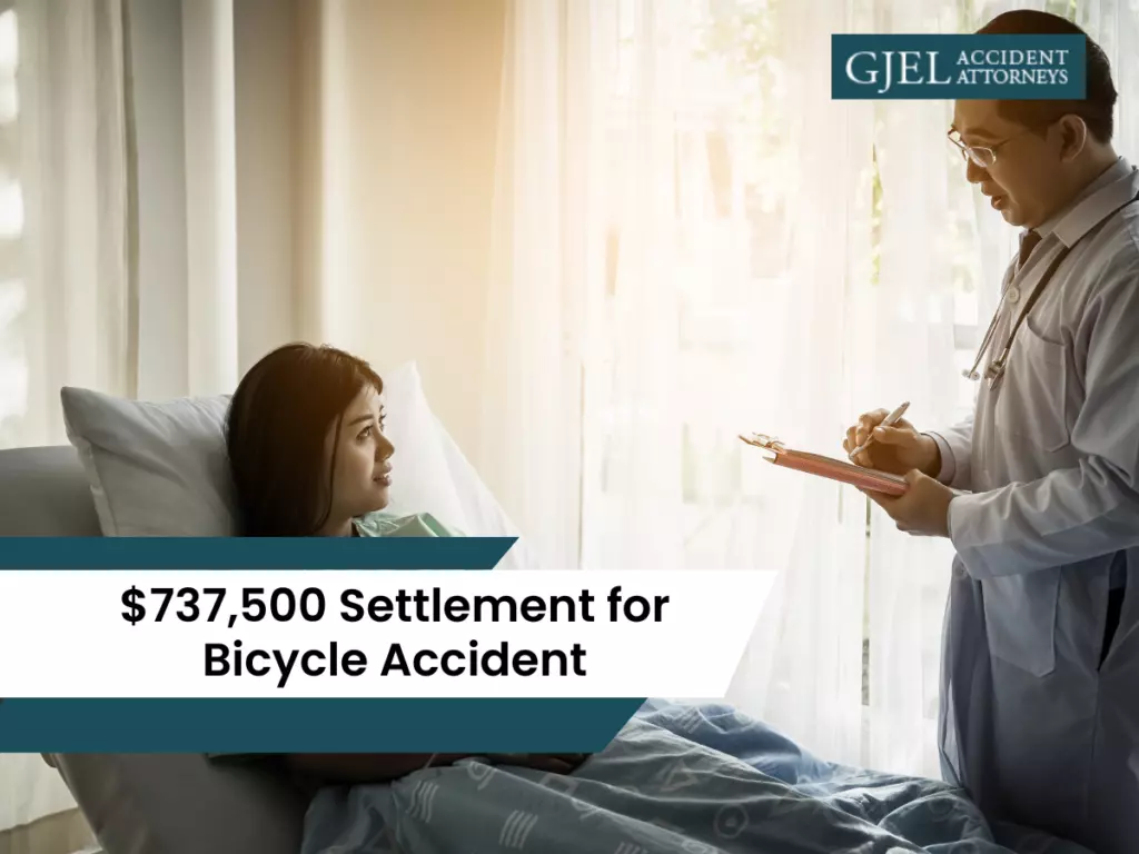 Acuerdo de 737.500 dólares por un accidente de bicicleta contra un accidente de coche 1