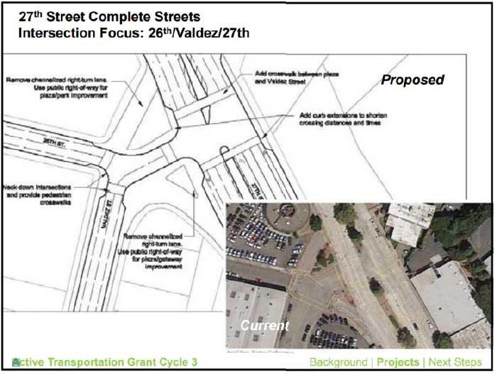 Reconfiguration of the 27th/Valdez/26th Intersection (Source: City of Oakland)