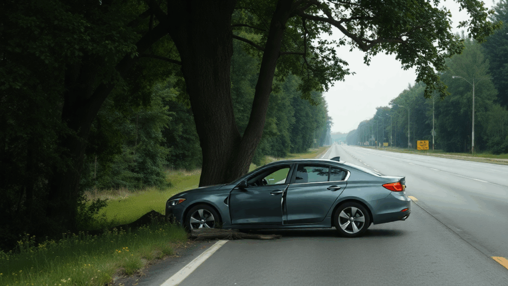 Samantha Parian a car crashed into a tree in the highway 9301fea6 3fc5 43cf a158 5d2297a3e7c9