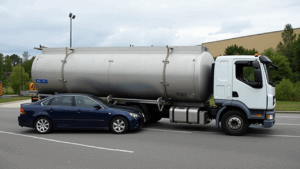 Truck and sedan in collision accident