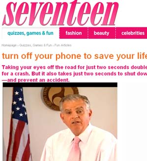 La revista Seventeen lidera un concurso contra la conducción distraída 1
