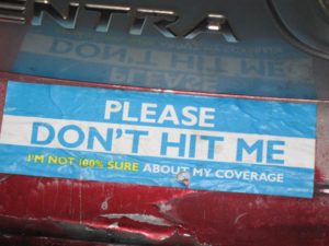 auto insurance bumper sticker