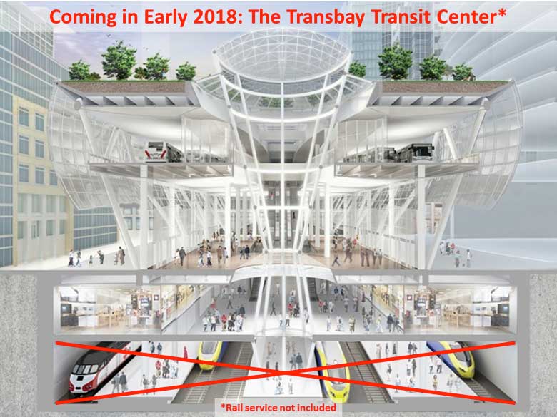 El Transbay Transit Center necesita un servicio de enlace con Caltrain 1
