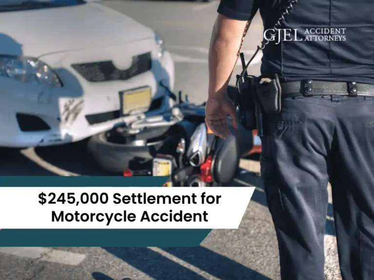 245000 Settlement for Motorcycle Accident