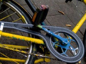 A bike after a bicycle accident