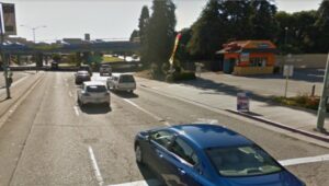 Oakland Cars Driving 51st Street at the Highway 24 Onramp