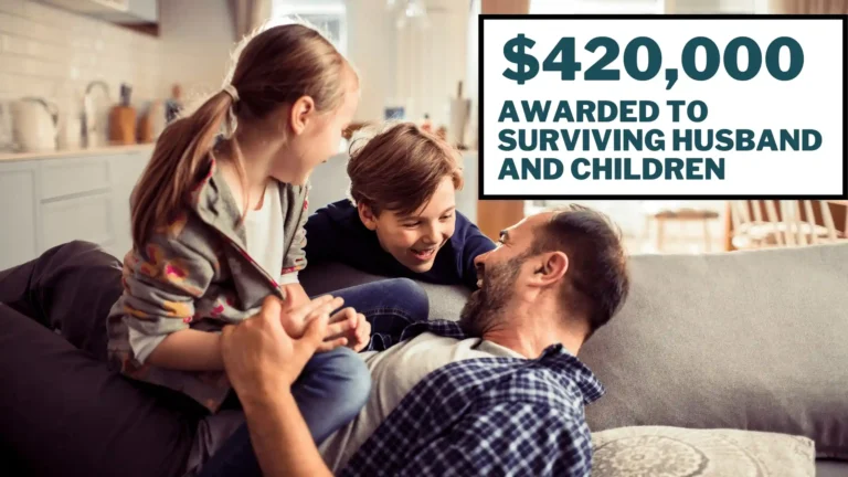 Awarded To Surviving Husband And Children
