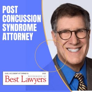 Post concussion syndrome attorney graphic showing attorney Andy Gillin