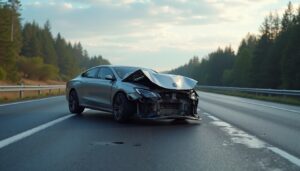Samantha Parian a car crashed on the highway in a road accident 8a57b9f9 0edb 45c6 954a bb8a0ecdf586