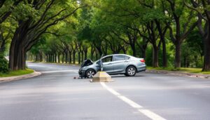 Samantha Parian an image of a car collided in the center median li 40b3422b fa61 4bf5 949f 1699b90f4ba0