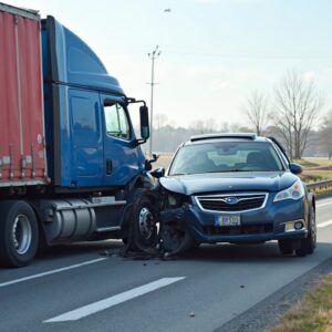 Samantha Parian a 2025 Volvo tractor trailer and a 2011 Subaru Out d5216d0a d913 469d 9b9e 809a4ccf8a9b