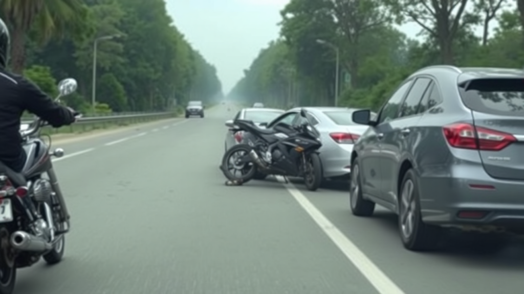 a motorcycle on the road