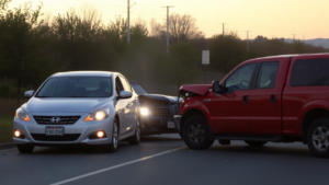 a car crash on the road