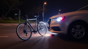 Samantha Parian an image of a bicycle and a car collided at night 1f8630de c3e7 4841 851f f31e6459a0e8