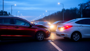 a group of cars on a road
