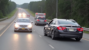 three-vehicle collision