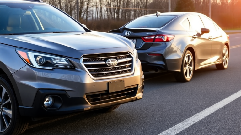 Samantha Parian a gray Subaru Outback and a dark gray Honda Accord 392214bf f966 4fc2 b5ac 2d1da600680f