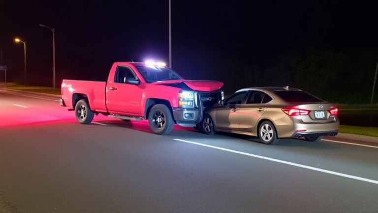 Samantha Parian a pick up truck and sedan collided on the road at 350351f9 1a2c 4064 9e97 20e3797b9669