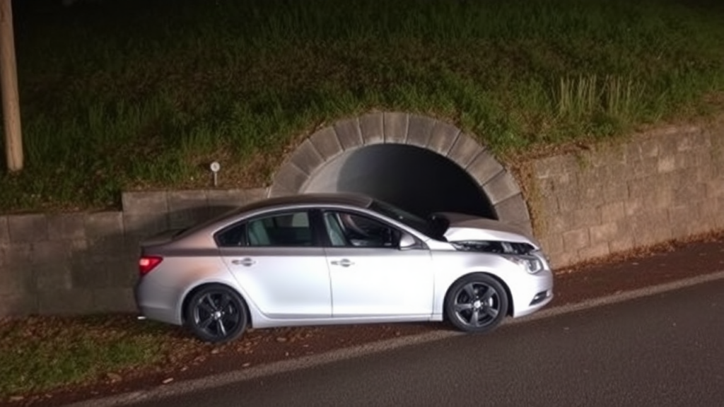 Samantha Parian a sedan crashed into a culvert and retaining wall 1b267050 4343 45c3 b1c0 66bfa65d735b