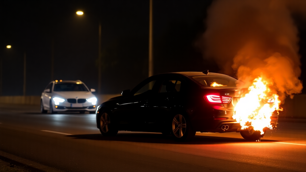 Three Injured in Fiery Two-Vehicle Crash at Oakdale Intersection 1