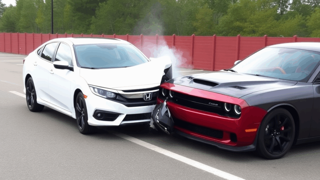 Samantha Parian A 2016 Honda Civic collided with a 2020 Dodge Challenger. 204ac21e 0e7f 428c acbf 77b63929b737