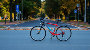 a bicycle on the road
