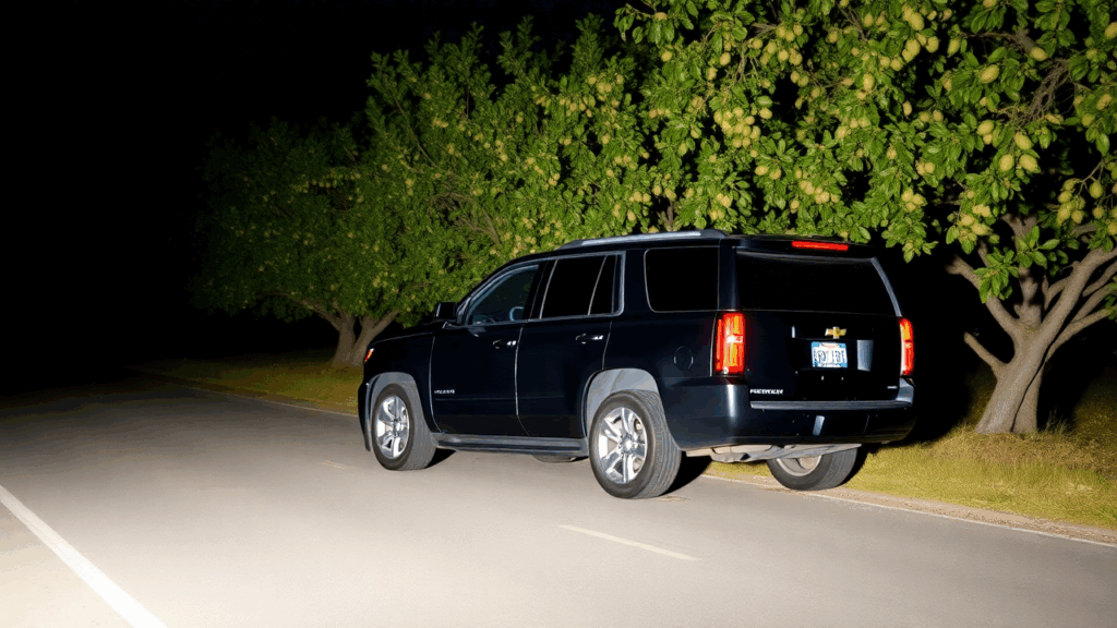 Samantha Parian a black Chevrolet Tahoe SUV crashed in a walnut orchard on the ro c1585a6f 54ce 4ea3 ae20 df2922ec13c1