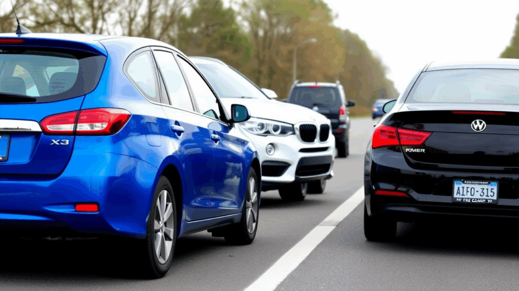 Samantha Parian a blue Nissan Versa a white BMW X3 and a black Kia Optima colli 2ec52307 f7b7 406e b669 8aa9a0239fa9