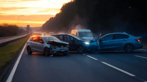 a multi-vehicle accident