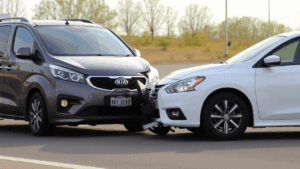 two cars on the road