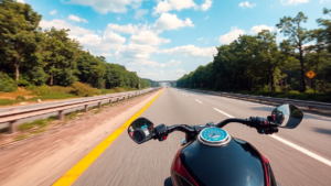 a motorcycle on a road