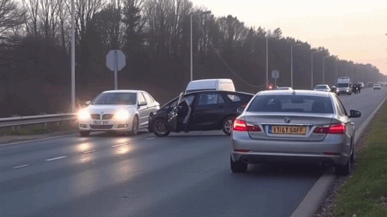 Samantha Parian cinco coches chocaron en la carretera por la ma&ntilde;ana d25af8f3 3eaa 4477 8f32 a5c304c103d7