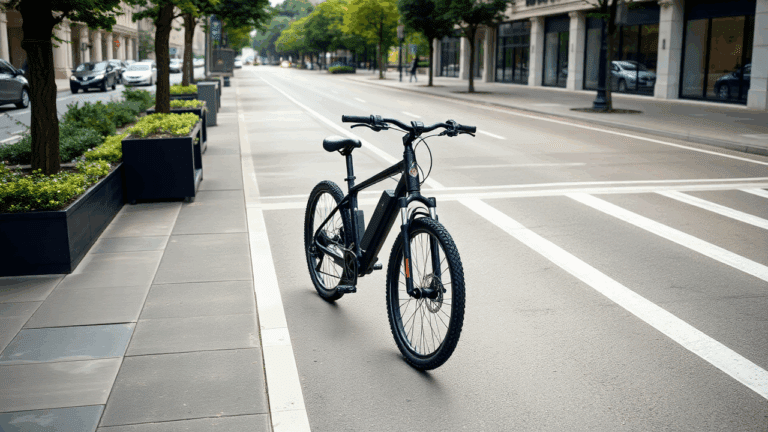 Samantha Parian a black electric bike on a pedestrian lane 2d27cb78 229b 4d0a 97e9 f8871d69fcc3