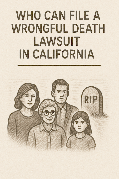 Who can file a wrongful death lawsuit in California?