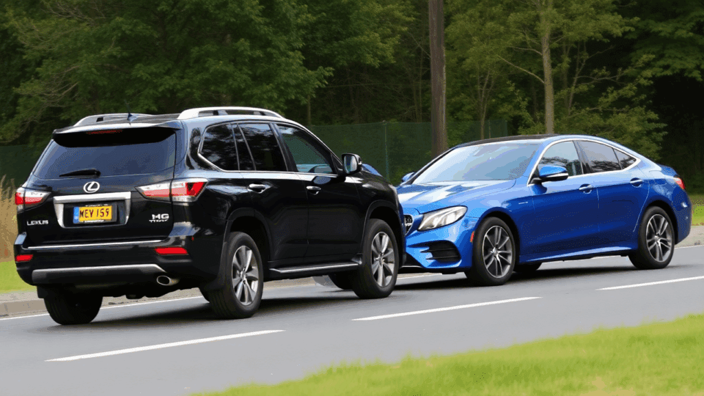 Samantha Parian a black Lexus SUV and a blue Mercedes Benz coupe collided on the 556c541f a8cc 4d7b 9c16 6eb65e1b1a39