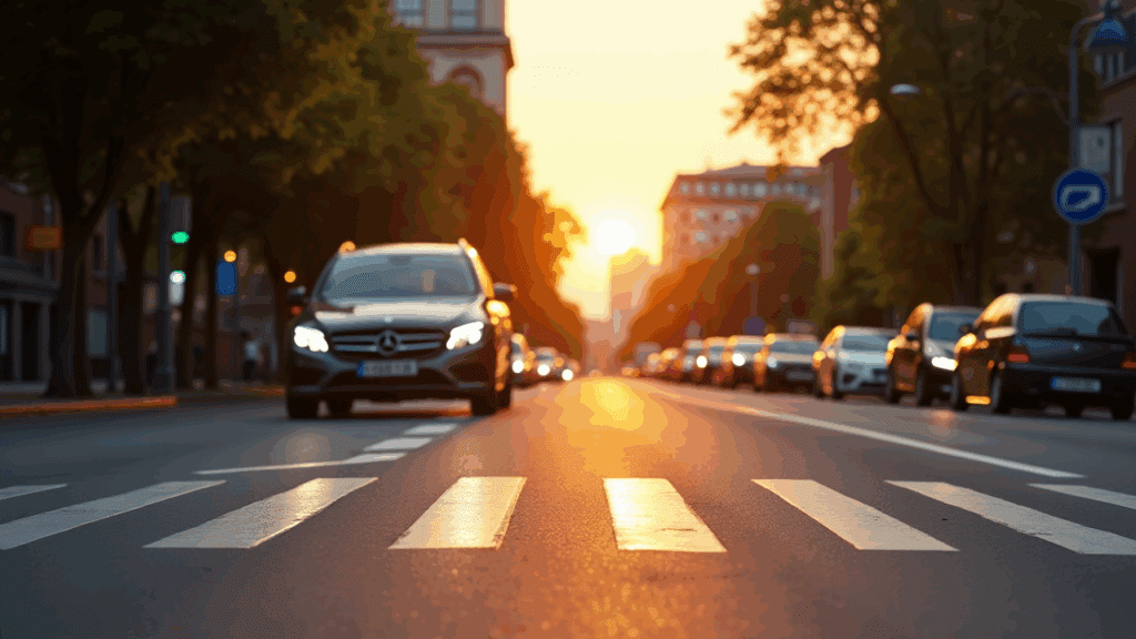 Samantha Parian a car near a pedestrian lane in the morning d112e999 35b2 470a 8a68 ef66465c5e33