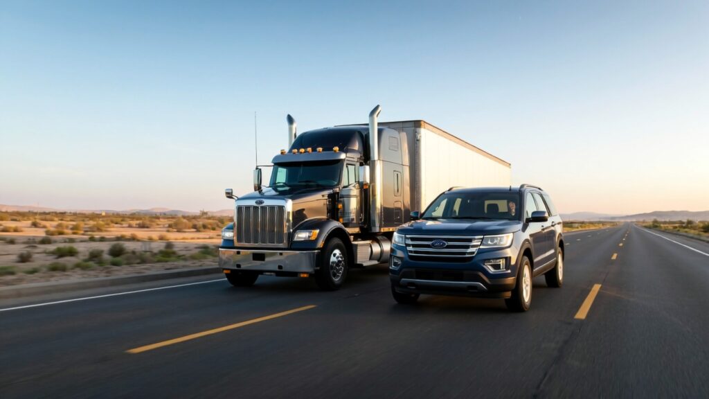 Juris Digital an image of a semi truck and a Ford Escape SUV on the road in the 1b9fd2da 3c62 41d3 a8ba 3bbd41d5a45d