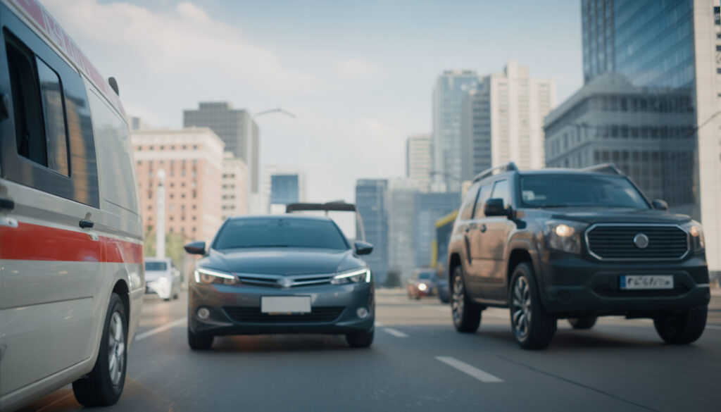 Juris digital a sedan and an SUV on the road in the afternoon ff990d02 5c12 4dbc acd0 2787e8debc64