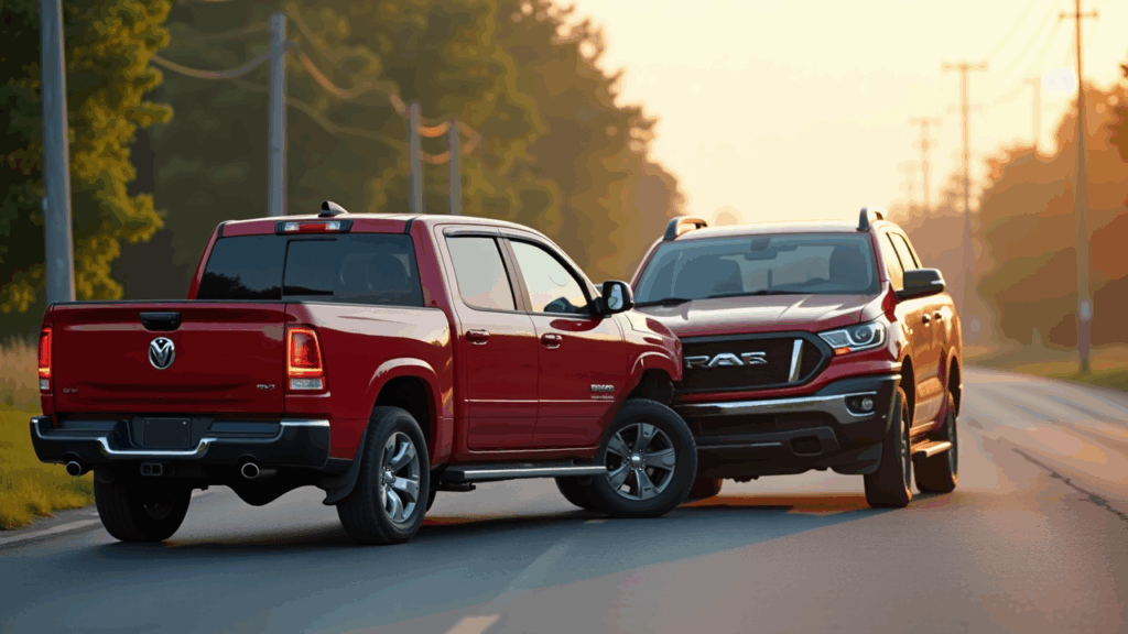 Samantha Parian a red SUV collided with a pickup truck on the road in the morning 5f9deb74 7681 4dba b991 02b68e1c46be