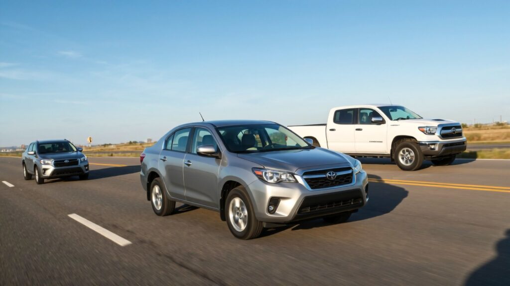 Samantha Parian an image of a gray Saturn a white Toyota Tacoma pickup and a to 97369684 200d 43fb a99c 432de3fe3af8 2