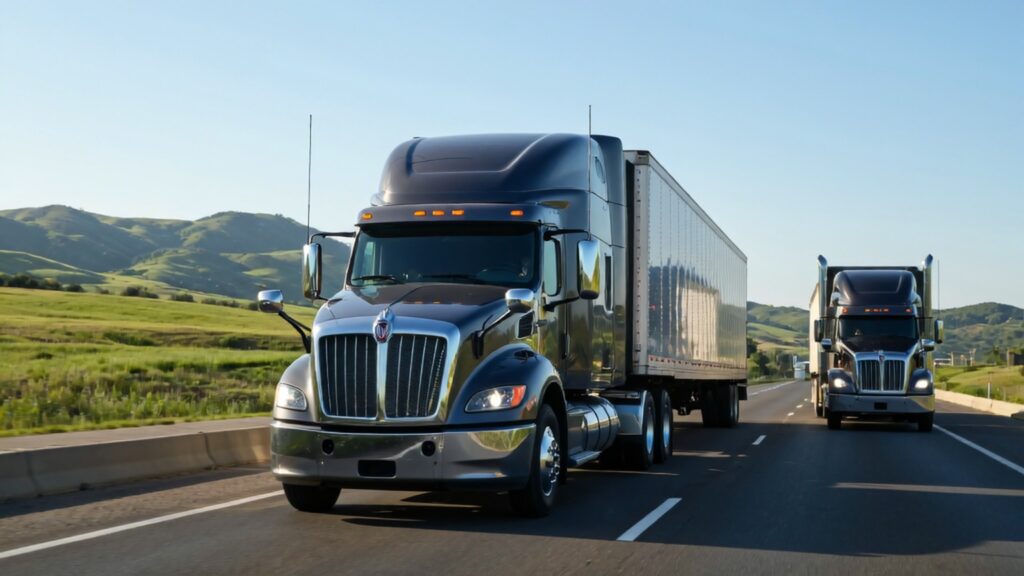 Samantha Parian an image of two big rigs on the road 33b20efd 5b23 464b accd 6018b9acc34a