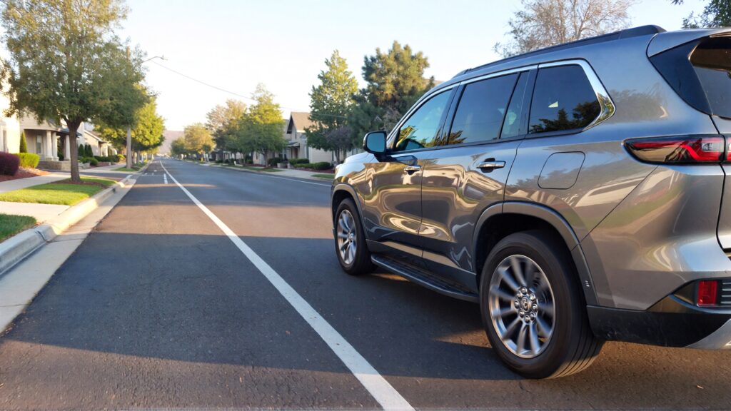 Juris digital a silver GMC SUV on the road near a pedestrian lane e485c0f4 6c60 43c2 b4fd f7788b8bba8a