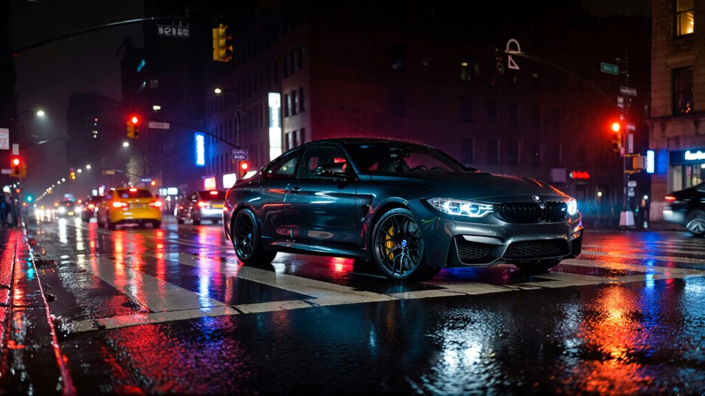 Juris digital a BMW on the street at night 49741e9c f6b0 4eac b5c7 5f7f54852fb9