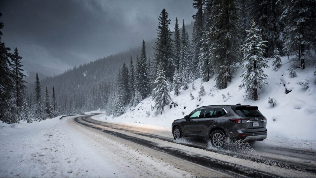 Juris digital a car on a snowy road ad69cdb6 5be1 445e 9eba f5ddc36cf25c