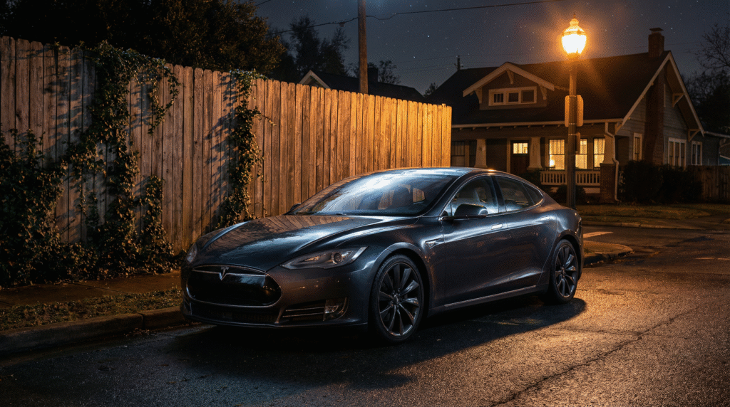 Samantha parian Professional cinematic night photography of a sleek car parked be 5f61ddb9 0098 4358 8ea6 cb57a8772be8