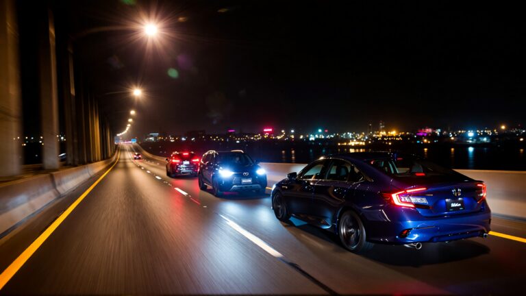 Juris Digital un Honda y un Toyota en la carretera durante la noche 80817d2e 84a3 4703 83a6 3efb5a7876d8