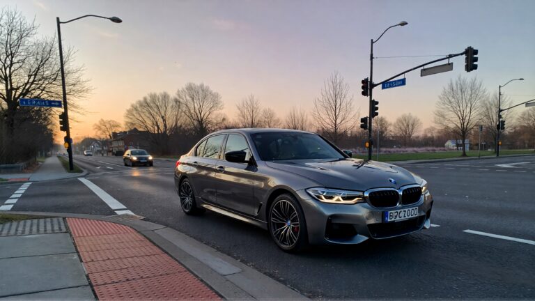 Juris digital a BMW in a street intersection at dawn 25a64a02 a43d 4d1f b308 b4f80f47f0f4