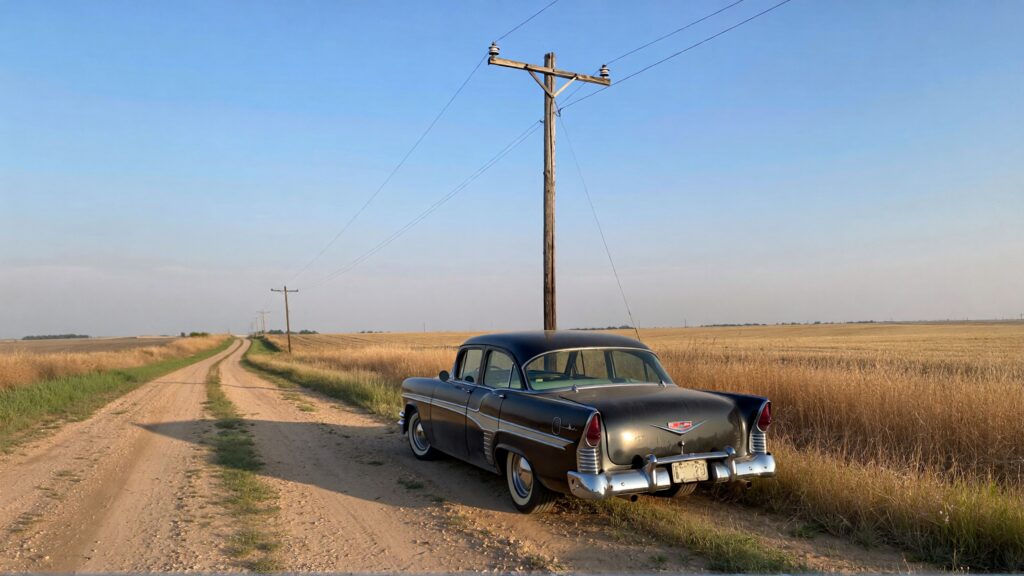 Juris digital a car in the country roadside with a pole f8161139 4b42 40cf b547 1c9a75f036b3