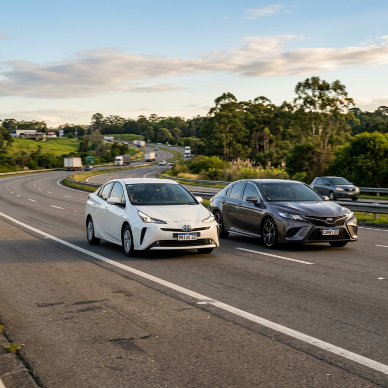 Juris digital a Toyota Prius and a Toyota Camry on the road in the afternoon c6e2f7e6 ec2d 4dd4 8031 6cefe978a2f9 1