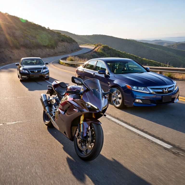 Juris Digital una motocicleta un Acura TSX y un Honda Accord en la carretera 3cef0ebf 9f4a 4de7 83d9 2f07c7ac65aa
